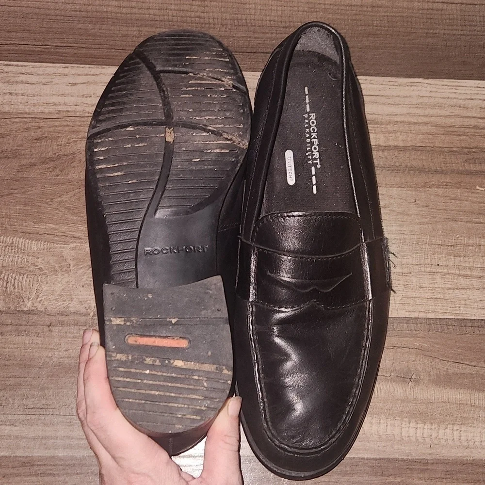 Rockport Walkability Loafers Black Size 10.5